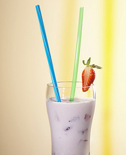 PAPSTAR Shake-Trinkhalm Bayrisch Blau, 250 mm, blau/weiß