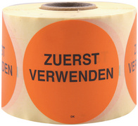 HYGOSTAR Etiketten 'Zuerst verwenden', permanent, orange