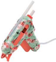 WESTCOTT Mini-Heißklebepistole 'Floral' mit Non-Stick Düse