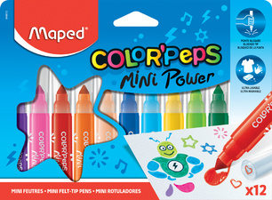 Maped Fasermaler COLOR'PEPS Mini Power, 12er Kartonetui