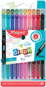 Maped Fineliner GraphPeps Premium, 10er Kunststoff-Etui