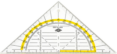 WEDO Geodreieck, flexibel, Hypotenuse 160 mm, transparent
