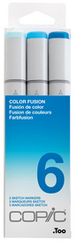 COPIC Marker sketch, 3er Set 'Color Fusion 6'