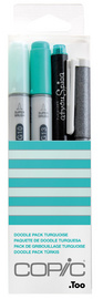 COPIC Marker ciao, 4er Set 'Doodle Pack Turquoise'