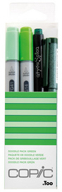 COPIC Marker ciao, 4er Set 'Doodle Pack Green'