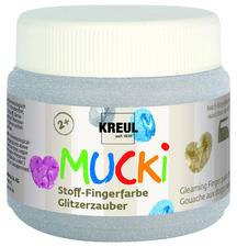 KREUL Stoff-Fingerfarbe 'MUCKI', glitzer-pink, 150 ml