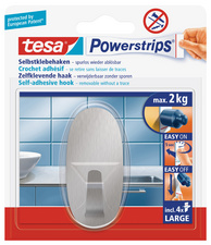 tesa Powerstrips Haken LARGE Metall, oval