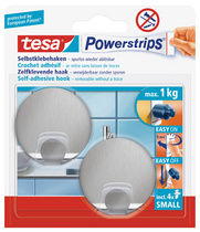 tesa Powerstrips Haken SMALL Metall, halbrund