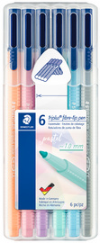 STAEDTLER Fasermaler triplus color pastel, 6er Etui