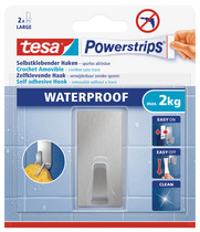 tesa Powerstrips Haken WATERPROOF Small Metall, rechteckig