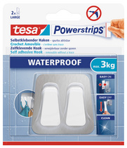 tesa Powerstrips Haken WATERPROOF Large Metall/Plastik