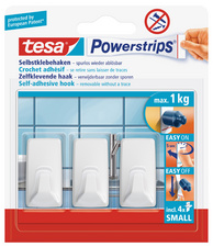 tesa Powerstrips Haken SMALL Rechteck, weiß