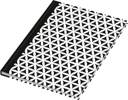 RNK Verlag Notizbuch Black & White Rhombus, DIN A5, dotted