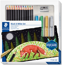 STAEDTLER Zeichenset Black & White Design Journey, 17-teilig