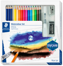 STAEDTLER 61 14610C Zeichenset Watercolour Design Journey, 18-teilig