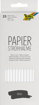 folia Papier-Trinkhalm 'WHITE', Länge: 200 mm
