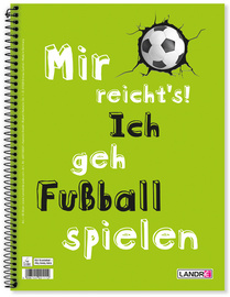 LANDRE Collegeblock Fußball, DIN A4+, liniert, 80 Blatt