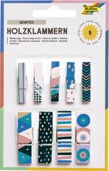 folia Holzklammern mit Druck 'All year II'