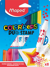 Maped Stempel-Fasermaler COLOR'PEPS DUO STAMP, 8er Etui