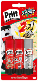 Pritt Klebestift SPORT, 2x 11 g + 1x 10 g Blister