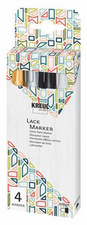 KREUL Lackmarker 'Gloss Paint Marker', medium, 4er Set