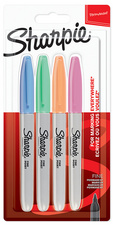Sharpie Permanent-Marker FINE 'Pastell', 4er Blister