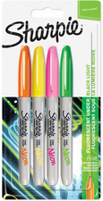 Sharpie Permanent-Marker FINE Neon, 4er Blister