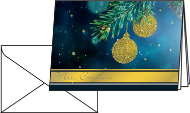 sigel Weihnachts-Karte 'Golden Glitter', A6, 220 g