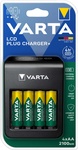 VARTA Ladegerät LCD Plug Charger+, inkl. 4 x AA Akkus