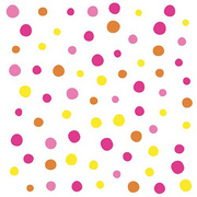 PAPSTAR Motivservietten 'Colorful Dots', 330 x 330 mm, pink