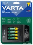 VARTA Ladegerät LCD Smart Charger+, inkl. 4x Mignon AA Akkus