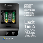 VARTA Ladegerät LCD Smart Charger+, inkl. 4x Mignon AA Akkus