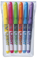 PILOT Liquid-Ink Textmarker V LIGHT, 6er Etui