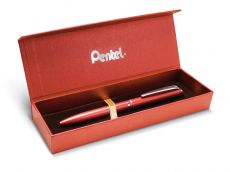 Pentel Liquid Gel-Tintenroller EnerGel HighClass BL2007, Druckmechanik, nachfüllbar, 0,35mm, Schwarz in Geschenkbox