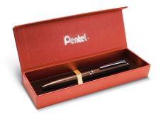 Pentel Liquid Gel-Tintenroller EnerGel HighClass BL2007, Druckmechanik, nachfüllbar, 0,35mm, Schwarz in Geschenkbox