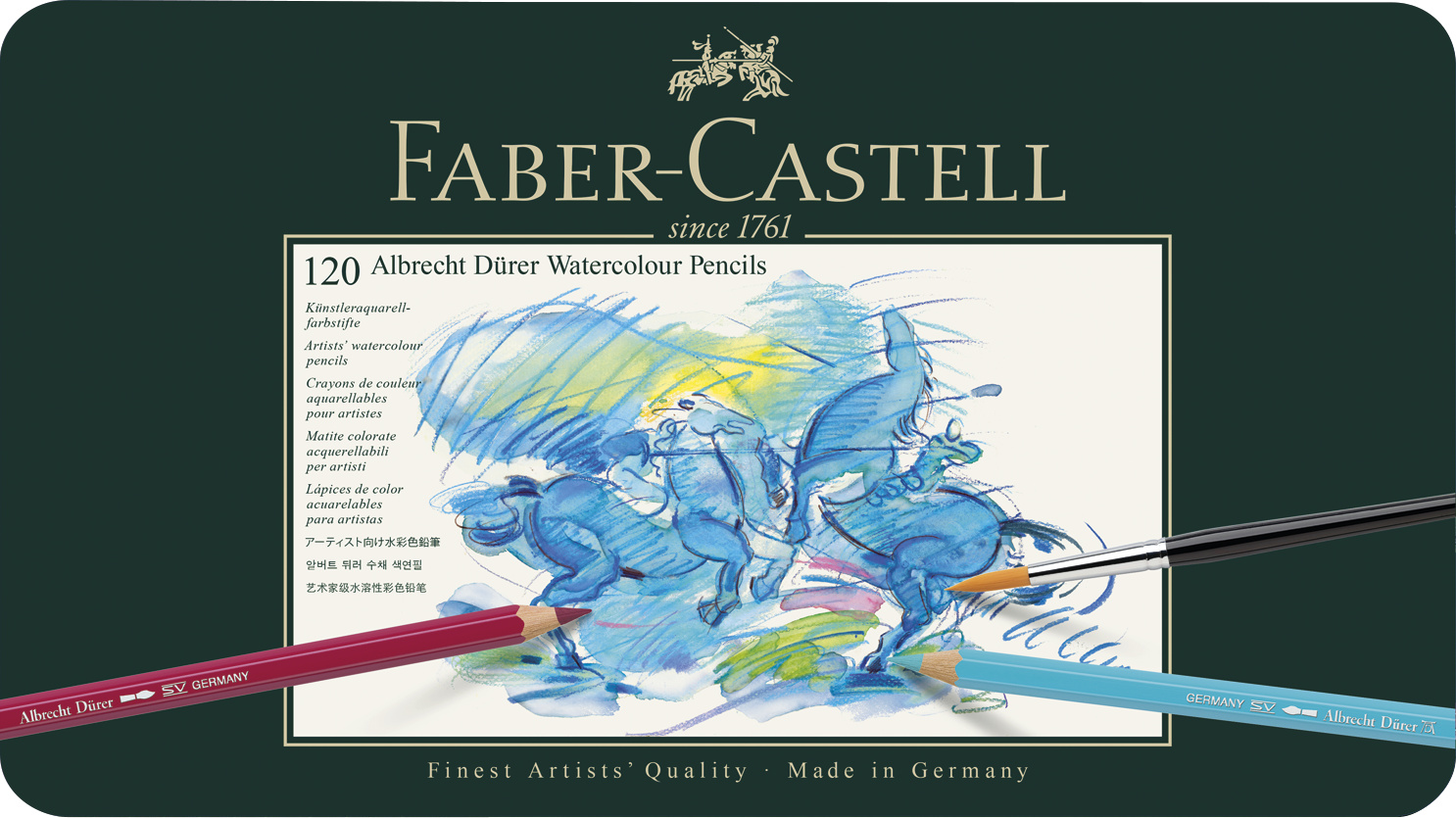 FABER CASTELL Farbstifte 117513 Albrecht Dürer 120 Stück im Holzkoffer NEU! 