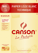 CANSON technisches Zeichenpapier, DIN A3, 200 g/qm, weiß