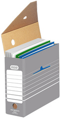 ELBA tric Archiv-Schachtel, Breite 95 mm, für A4, grau/weiß