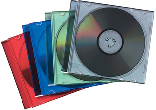 Fellowes CD-Leerhülle Slimline, transparent/sortiert