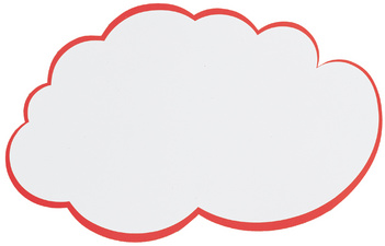 FRANKEN Moderationskarte Wolke, 230 x 140 mm, weiß mit