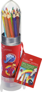 FABER-CASTELL Dreikant-Buntstifte Colour GRIP, Set Rakete