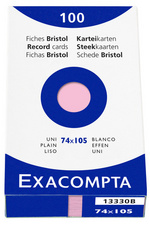 EXACOMPTA Karteikarten, DIN A7, liniert, rosa