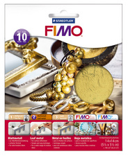 FIMO Blattmetall, gold, 10 Blatt