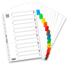 ELBA Mylarkarton-Register, Zahlen, A4, farbig, 12-teilig, Üb