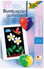 folia Buntpapiermappe, 185 x 297 mm, 10 Blatt