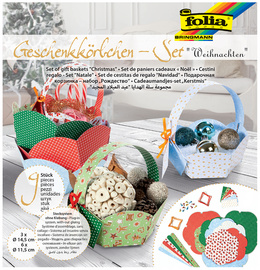 folia Geschenkkörbchen-Bastelset Weihnachten