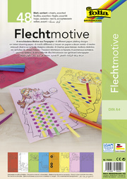 folia Flechtmotive aus Tonpapier, DIN A4, farbig sortiert