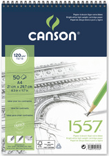 CANSON Zeichenpapierblock 1557, DIN A3, 120 g/qm, 50 Blatt