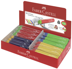 FABER-CASTELL Kunststoff-Radierer TRI, farbig sortiert