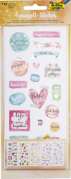 folia Aquarell-Sticker, Blattformat: 100 x 230 mm